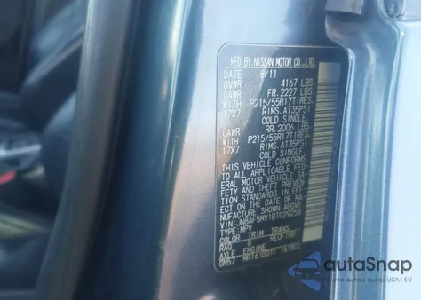 2011 Nissan Juke Sl из США, поврежденный, VIN JN8AF5MV1BT029258